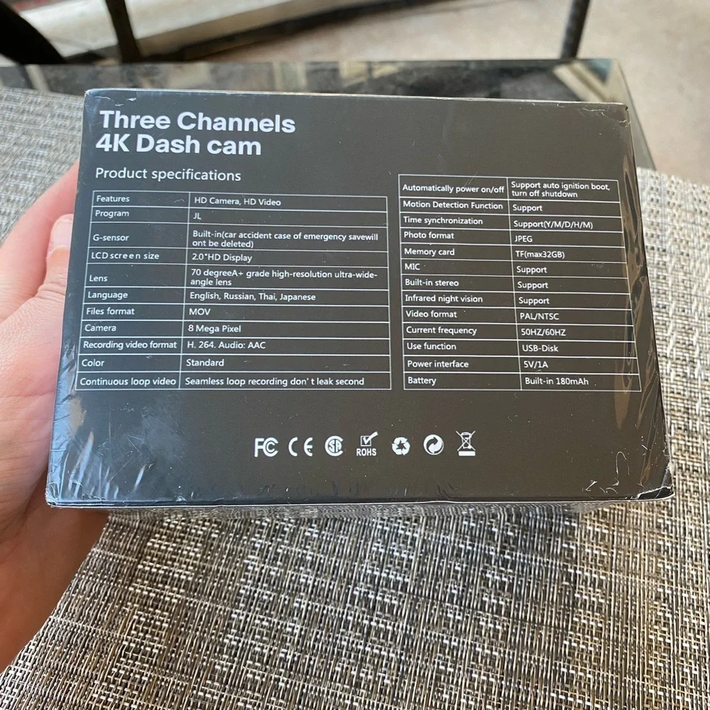 Prilotte 4K Dash Cam with Three Channels